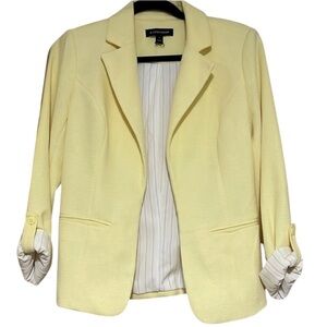 41 Hawthorn Soft Yellow Open-Front Blazer